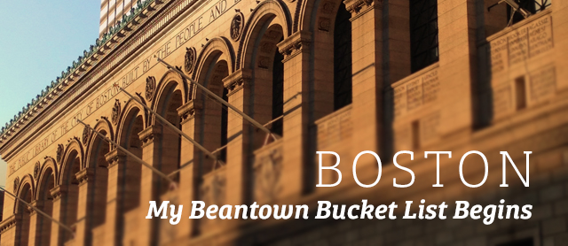 Boston Bucket LIst